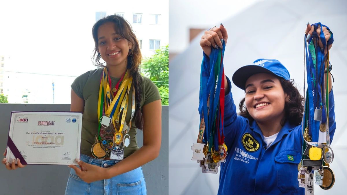 Olimpíadas científicas - Dia Internacional das Mulheres e Meninas na Ciência - medalha de ouro na OBA e na IOAA Giovanna Queiroz e Larittrix falam sobre a data