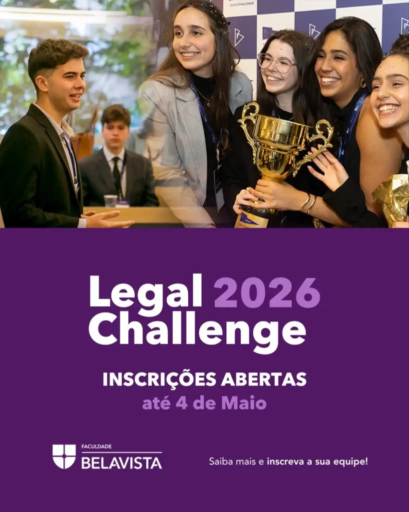 Estudantes do ensino médio simulam sessões em tribunal no Legal Challenge 2026 - Faculdade BelaVista - News - notícia olimpíadas científicas