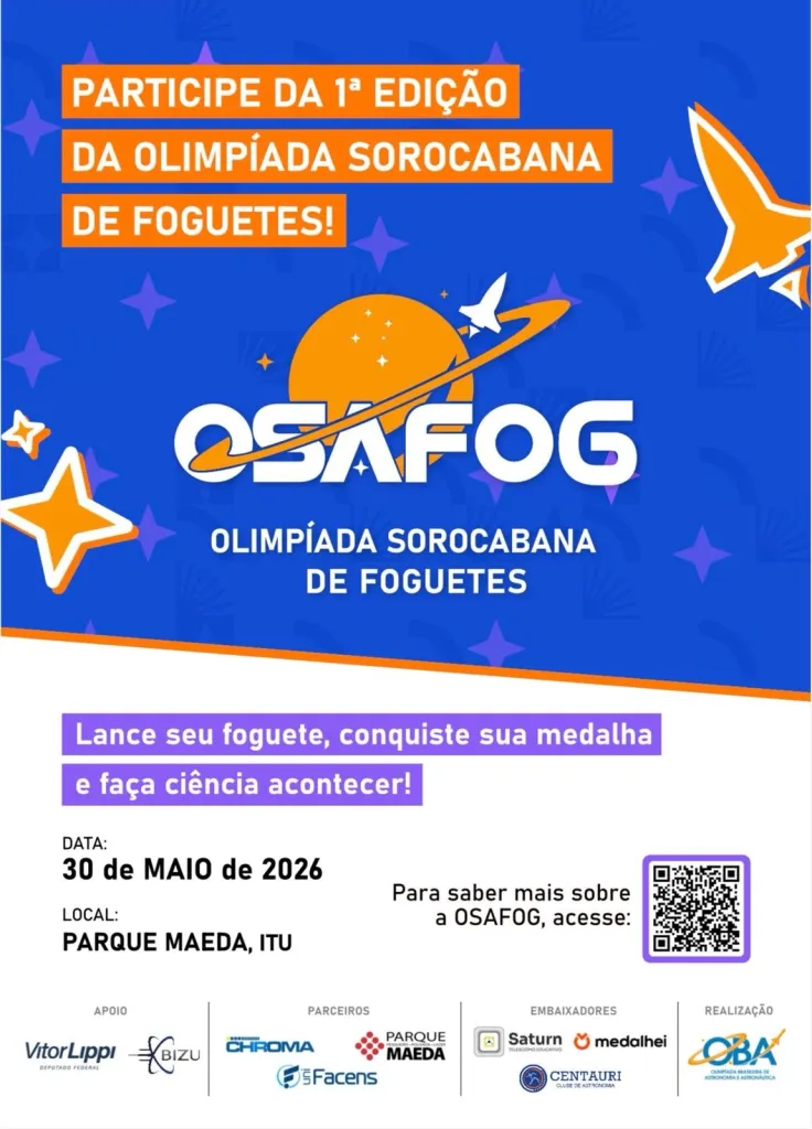Olimpíada Sorocabana de Foguetes reúne estudantes no dia 30 de maio
