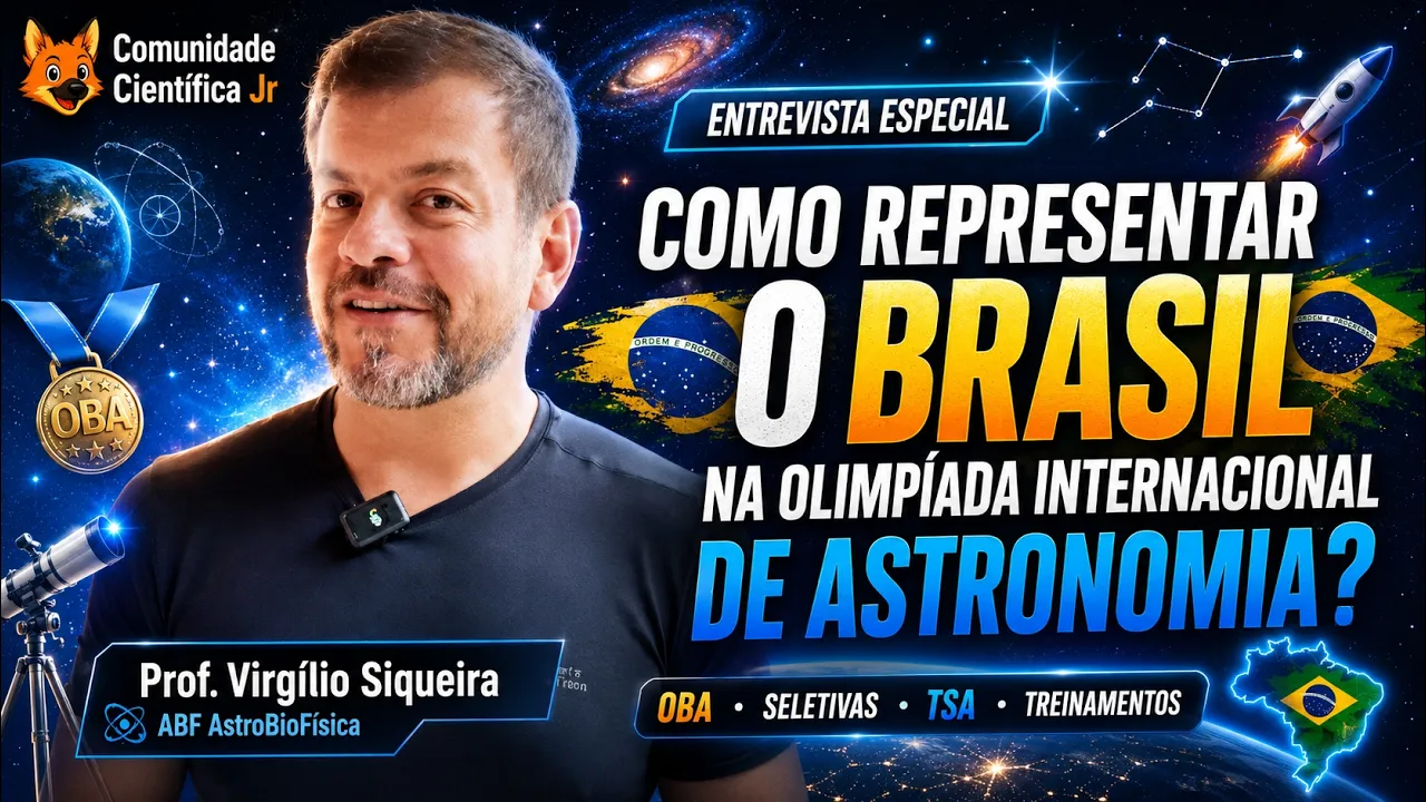 Astrobiofisica Virgilio Siqueira fala sobre OLAA e IOAA - Olimpíadas científicas