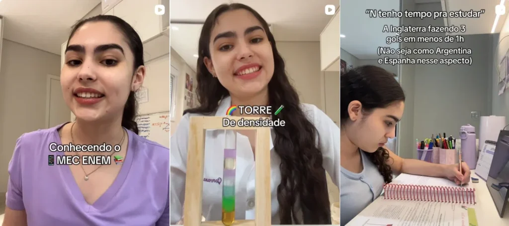 Redes sociais Geovana Becker Exatas Matemática Química Física dicas de estudo - News - notícia olimpíadas científicas